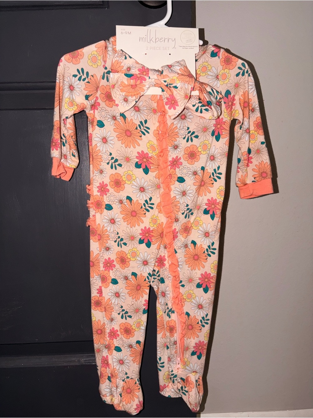 Milkberry footed pjs 6-9M
